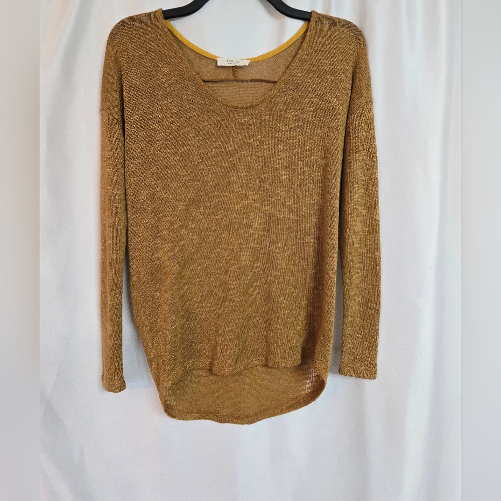 Jolie Gold/Mustard lightweight Knit Sweater. Size S